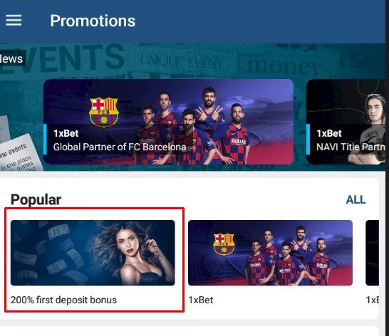 1xbet 1st deposit bonus