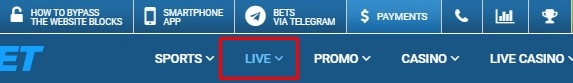 1xbet live betting
